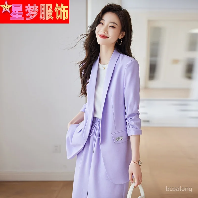 Fashion Suit Women's Spring and Summer New 2023 Business Wear Temperament Goddess Style Fashionable Suit Jacket