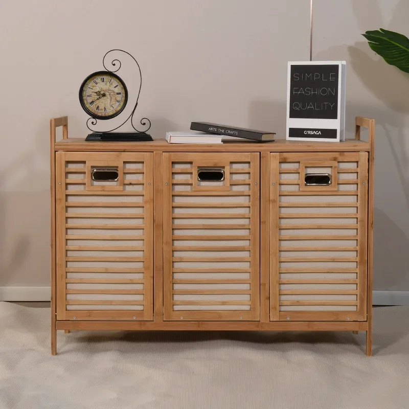 Cross-border bamboo chest, bedroom locker against the wall, clothing classification, storage rack, simple multi-layer floor rack