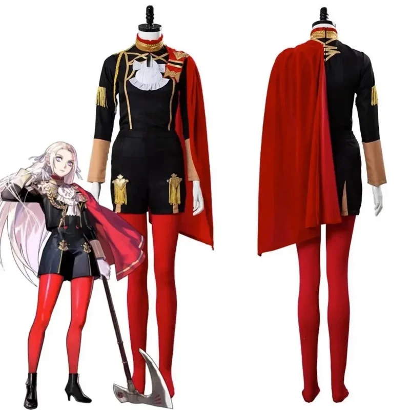 

Fire Emblem Three Houses Edelgard Cosplay Costumes Anime Role Play Fancy Battle Stage Uniform Women Girls Halloween Outfit