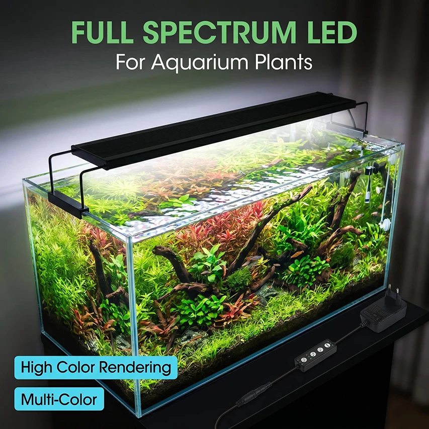 Luce LED per Acquario con Timer e Regolazione Luminosità Spettro Completo