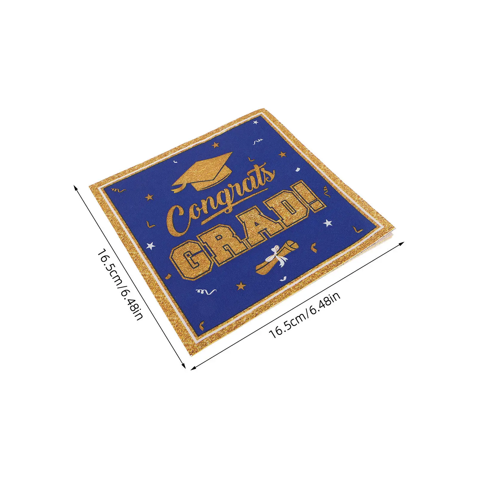 72Pcs Black Gold Party Napkins 2026 Graduation Disposable Paper Napkins Class of 2026 Grad Party Tableware Graduation Buffet