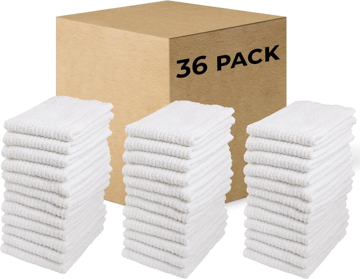 

Bar Mop Cleaning Kitchen Dish Cloth Towels 12' x 12', 100% Cotton, Machine Washable, Everyday Kitchen