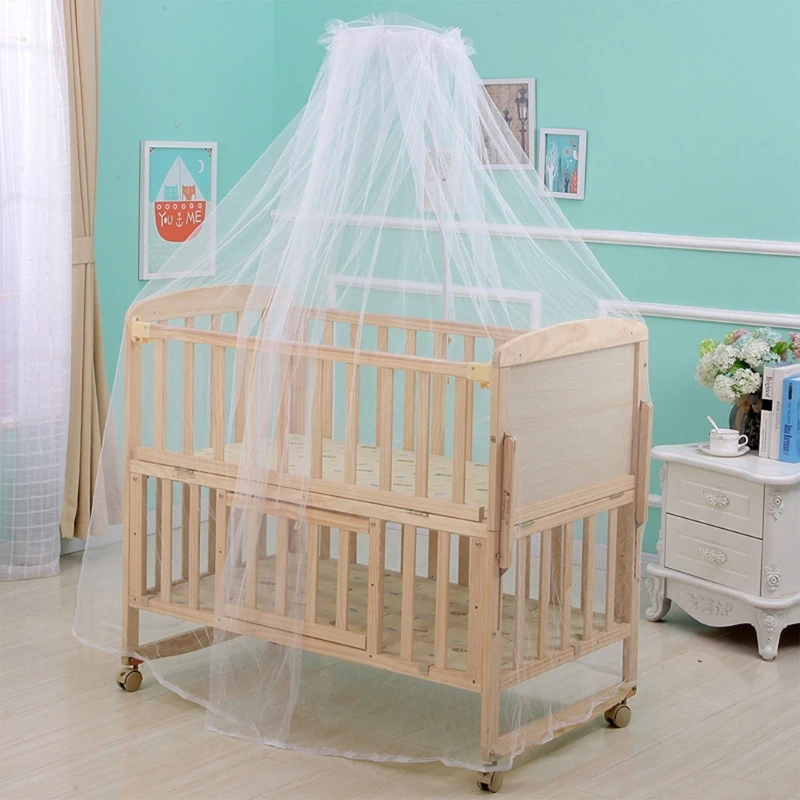 Baby Infant Toddler Bed Dome Cots Mosquito Netting Hangings Bed Net Mosquito Bar Frame Palace-Style Crib Bedding Set