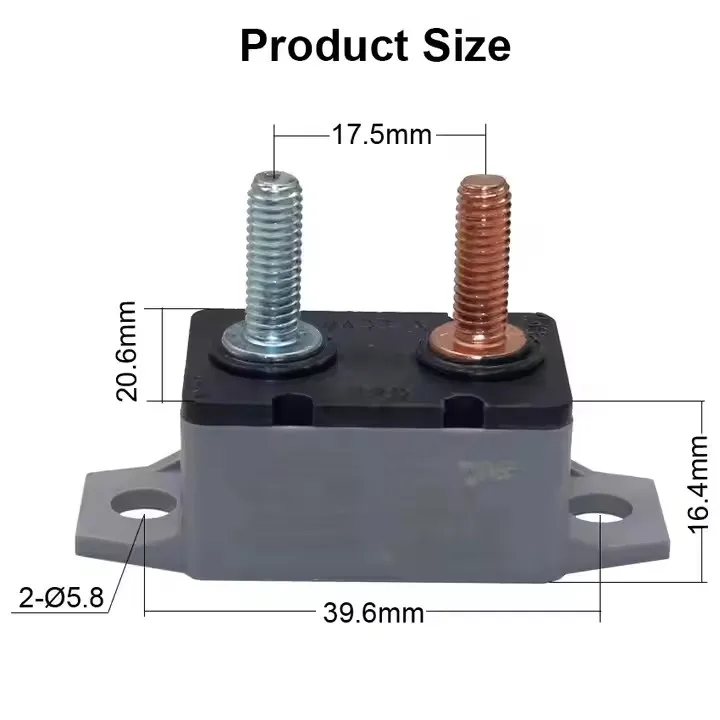 15A 20A 25A 30A 50A Stud Bolt Car Overcurrent Protector Car Circuit Breaker Overload Protector Auto Reset Protector
