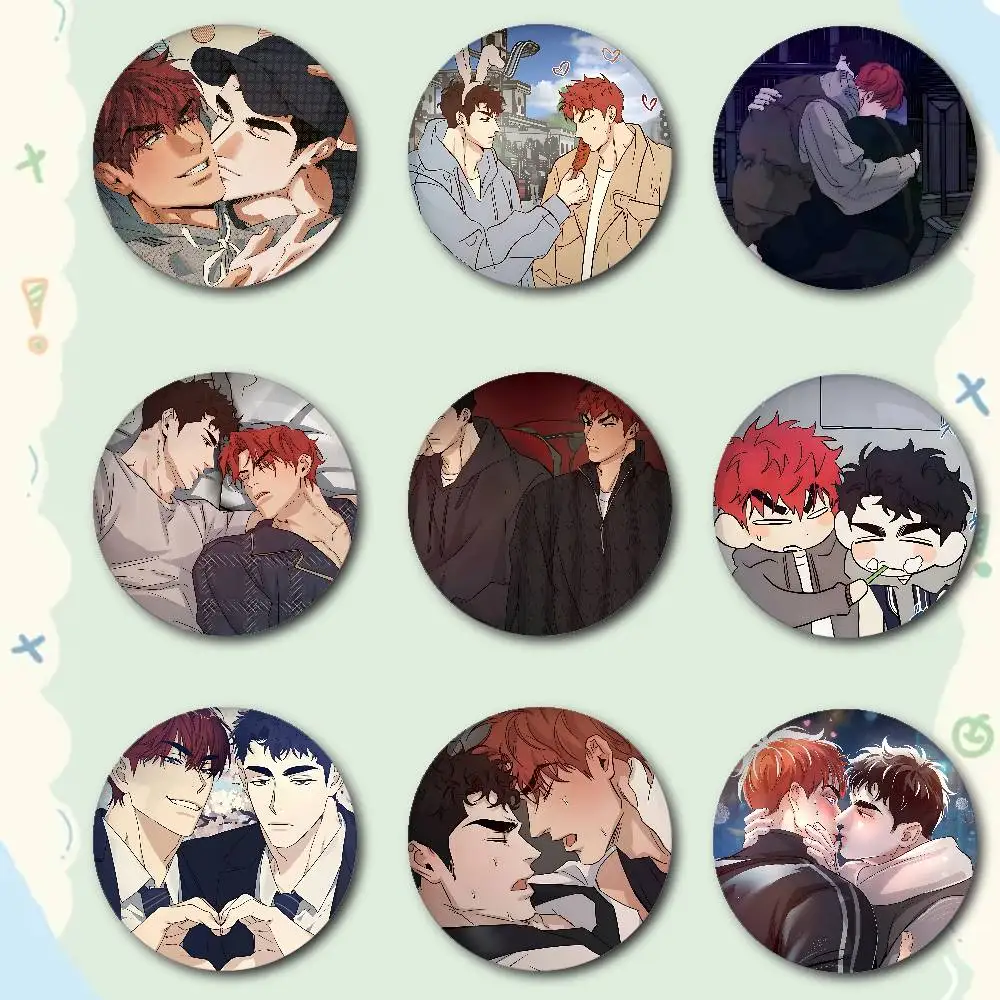 H-HIGH C-CLEAR Premium Tinplate Round Lapel Pins: Cute Badge Brooches For Shoulder Bag Accessories, Souvenir Gifts