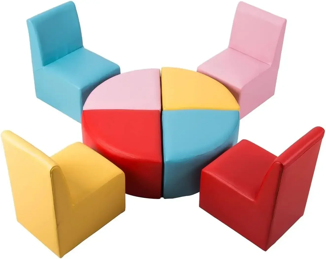 幼児と子供用の座席セット、子供用のカラフルなソファチェア、教室、幼稚園、図書館用 8個 幼児用ソフトフォーム