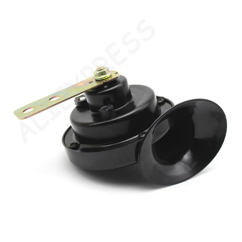 

New12V Waterproof Snail Horn Motorcycle Cars Sound Signal Scooters Loud Speaker Monophonic Air Horn Trumpet with Mounting Kits