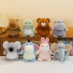 23CM Small Hippo Plush Toy Koala Dinosaur Small Donkey Elephant Super Soft Short Hair Doll For Children's Birthday Festival Gift
