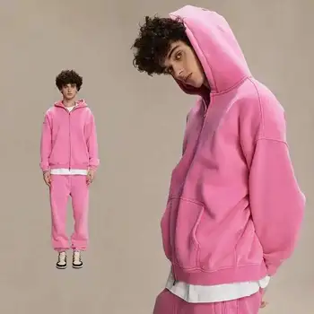 IEFB Men's Wear Wax Printing Vintage Male Hoodies Oversized Loose Zipper Water Washed Plush Sweatshirt Trendy New 9C9349 6 IEFB Men's Wear Wax Printing Vintage Male Hoodies Oversized Loose Zipper Water Washed Plush Sweatshirt Trendy New 9C9349 6