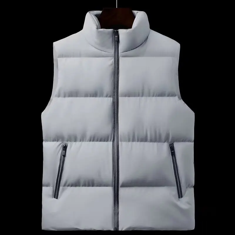 

Men's vest in vest for autumn and winter, sleeveless down cotton, warm stand up collar, Korean version, handsome, camisole, men'