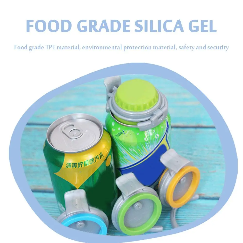 Bottle Lid Soda Saver Caps Can Cover Fizz Coke Soda Lid Wine Bottle Stopper TPE Bubble Pump Can Fresh-keeping Lid Flip Protector
