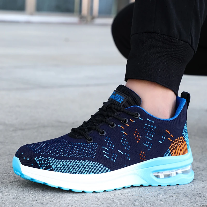 Air Cushion Safety Shoes Men Women Work Sneakers Steel Toe Shoes 2026 New Work & Safety Boots Indestructible Work Shoes Footwear
