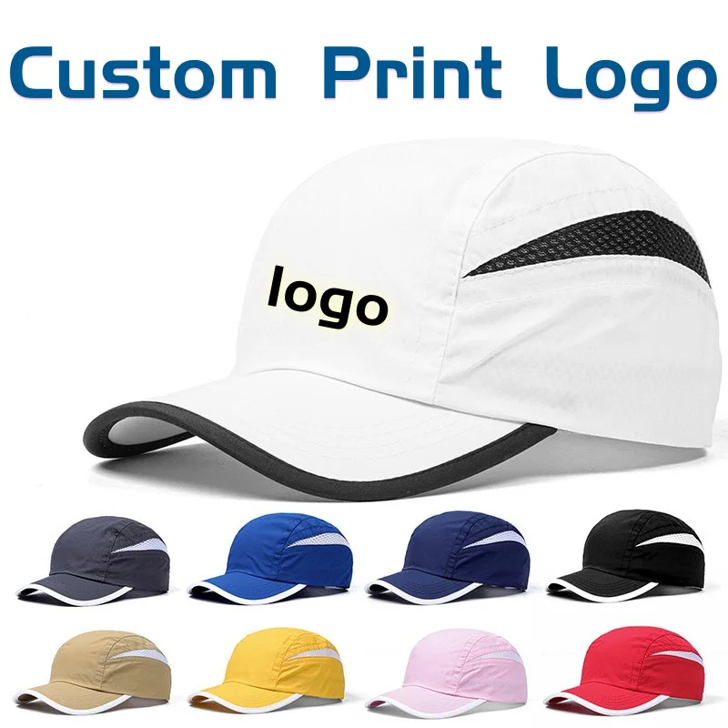 Customized Printed Logo Color Blocked Quick Drying Duck Tongue Caps Men's And Woman's Outdoor Sports Sun Protection Baseball Hat