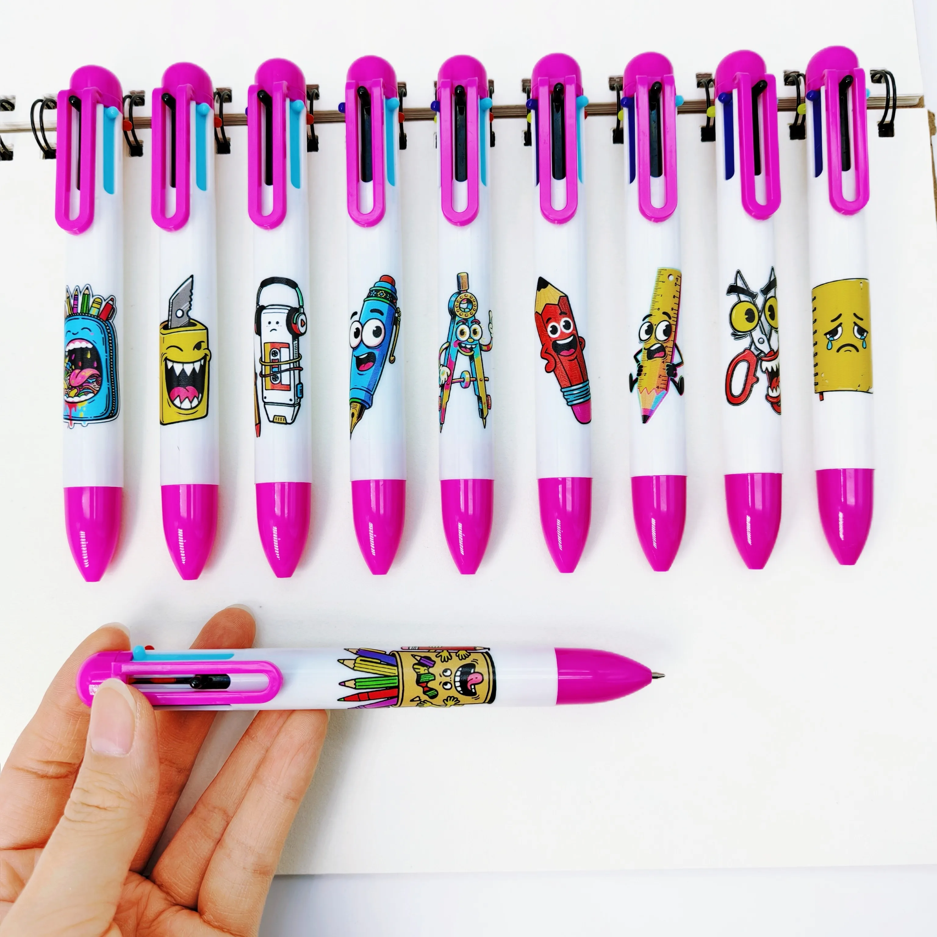 

9 шт./13 шт. обучающие принадлежности, многоцветная ручка, забавные канцелярские элементы, шариковая ручка «шесть в одном», разноцветная ручка-пресс