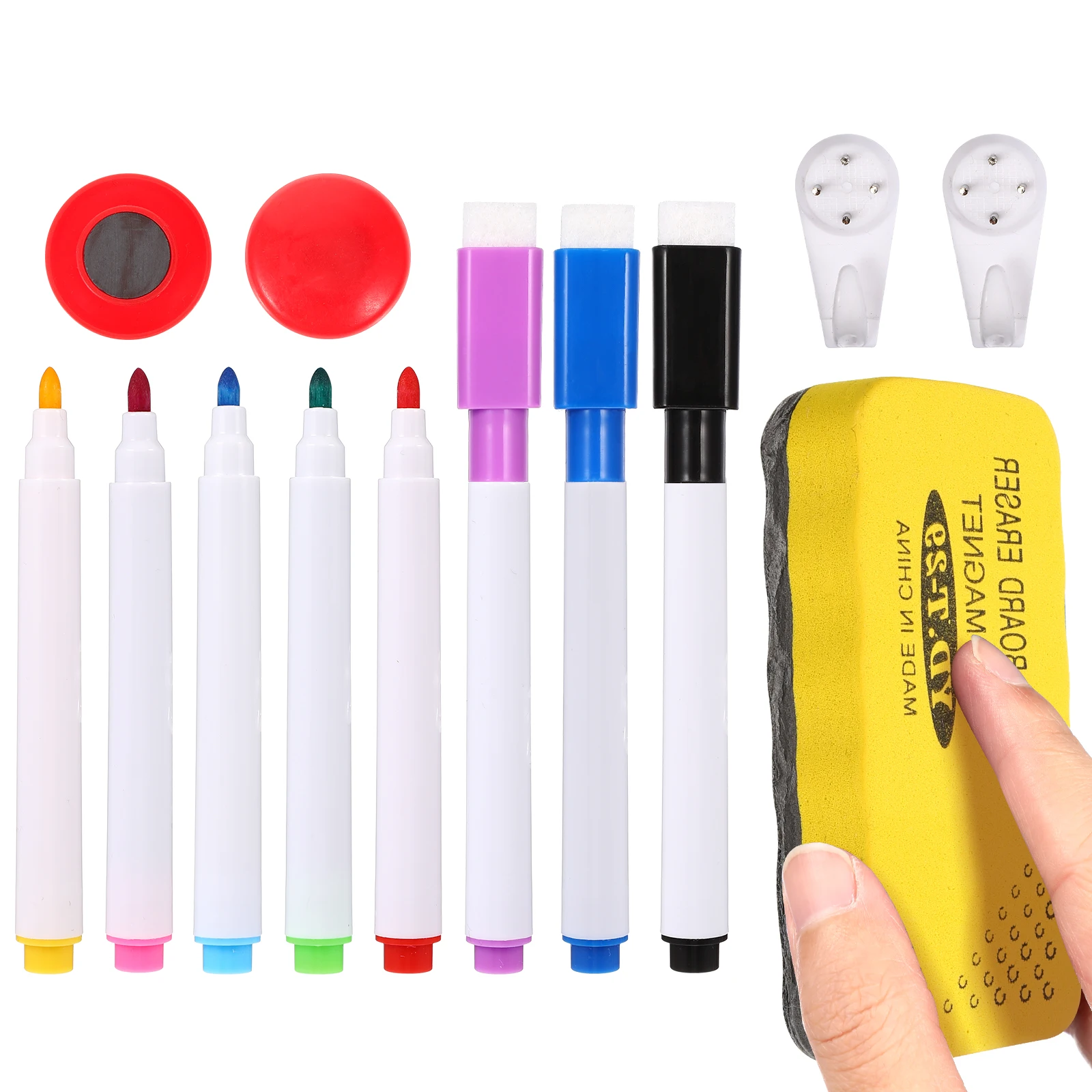 

Whiteboard Accessories Pens Fine Markers Desktop Parts Magnetic Metal Wipe Office Accessory