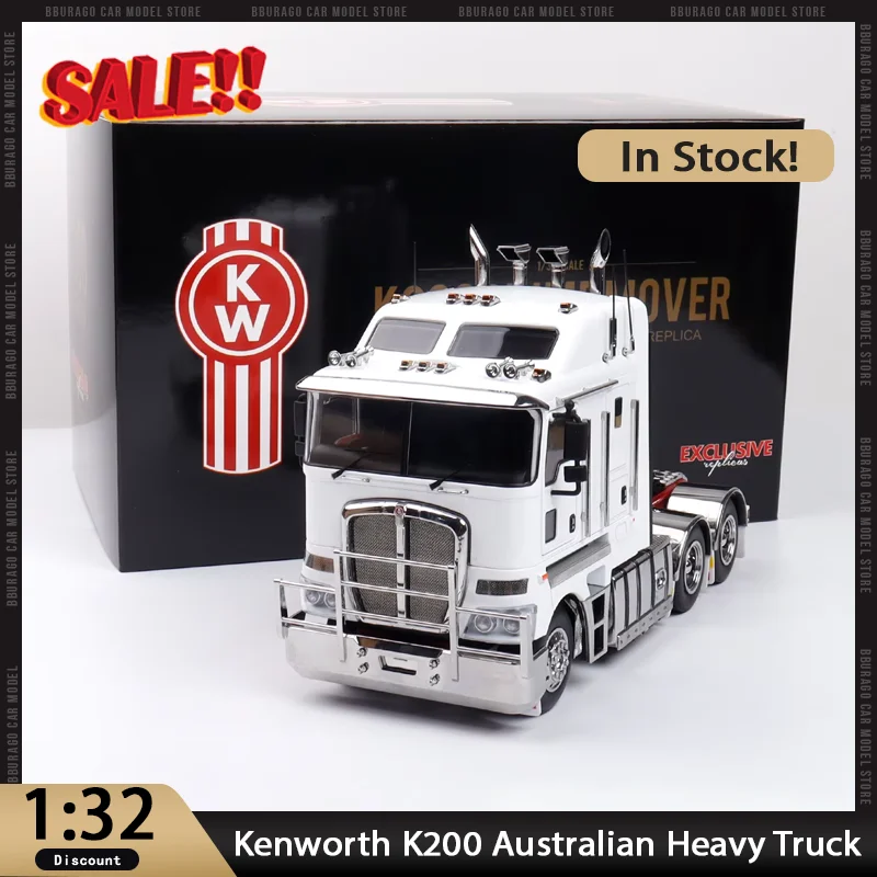 

Новинка на складе, эксклюзивный 1:32 Kenworth K200, австралийский тяжелый грузовик, трактор, сплав, миниатюрный литой под давлением прицеп, украшения, игрушки на заказ