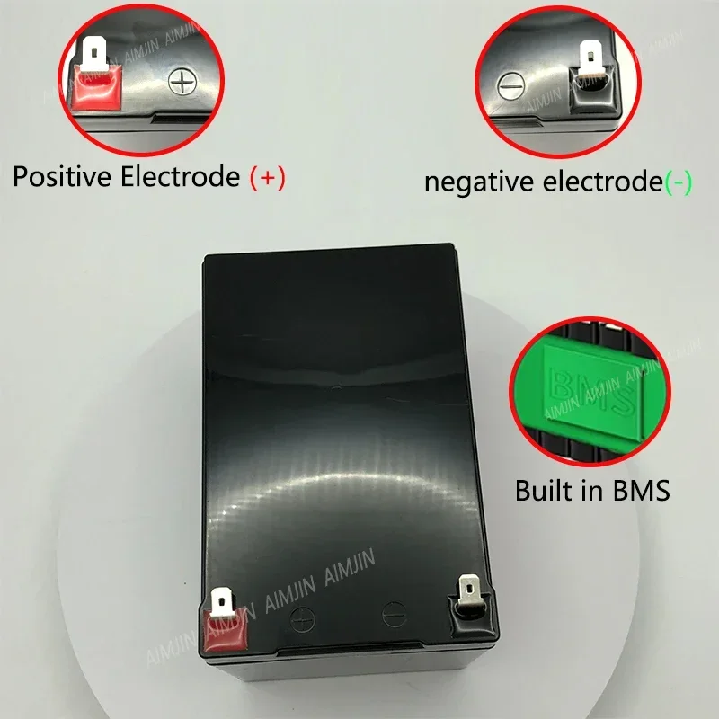 12V 20Ah Portable Rechargeable Battery LiFePO4 Li-Ion Iron Phosphate Built-in BMS For12v Travel Solar Campers Replace batteries