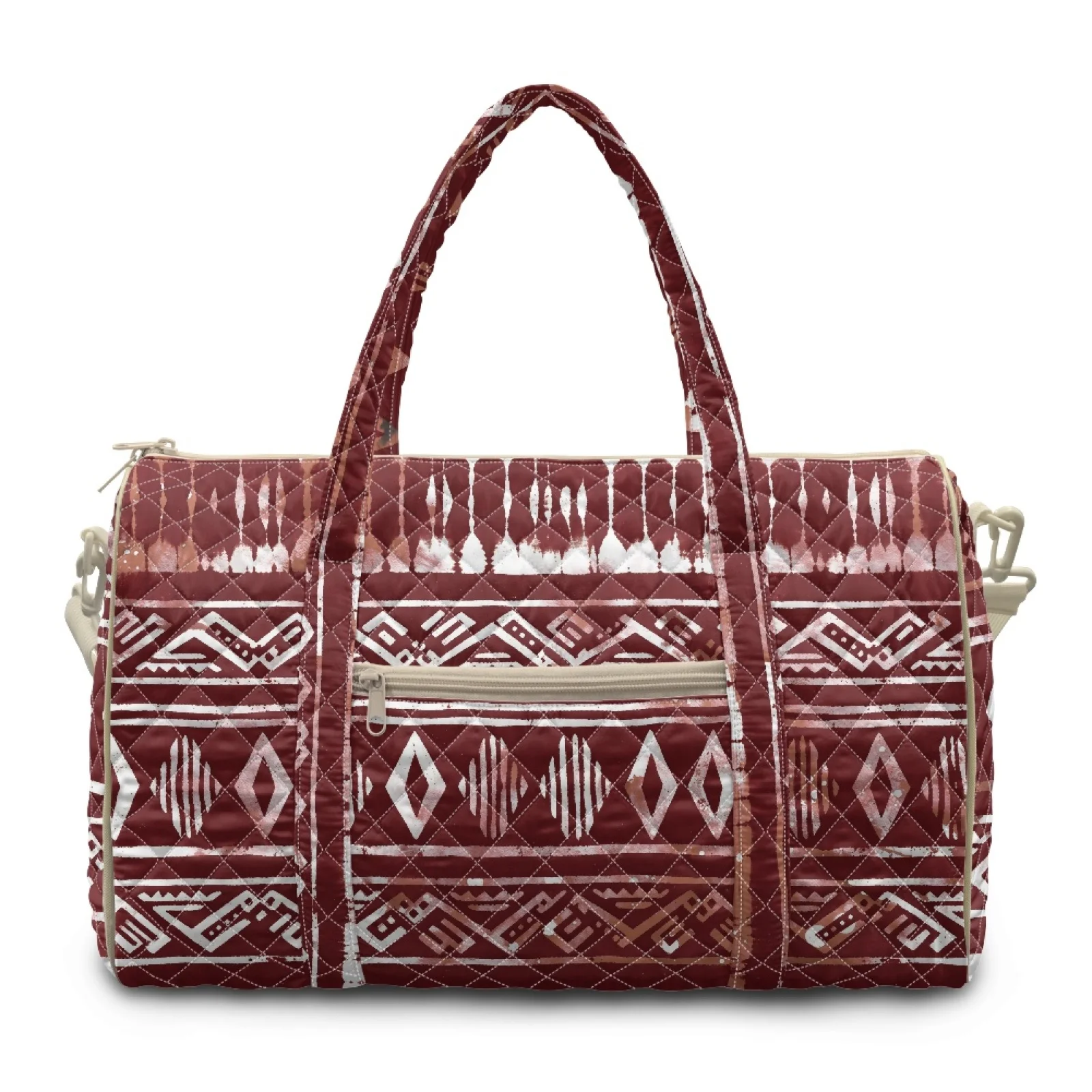 Coloranimal Red New Trend Quilted Overnight Bags Polyester Lightweight Carry On Bag for Yoga
