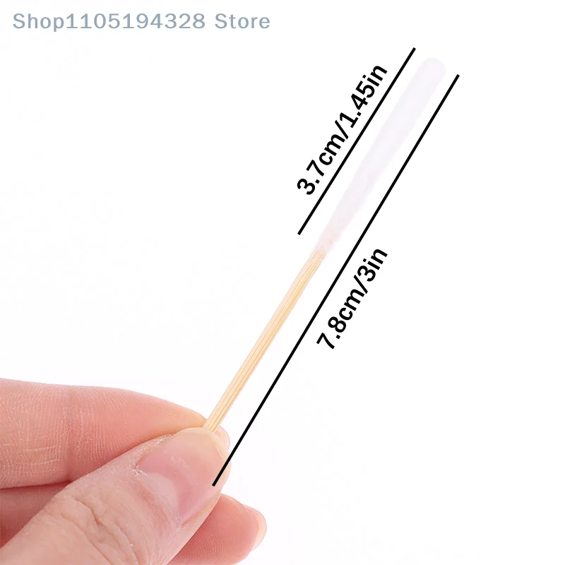 

[MP]30pcs Bag Bamboo Cotton Stick Swabs Buds With Long Cotton Head For Eyebrow Lips Eyeline Permanent Tattoo Makeup Cosmetics