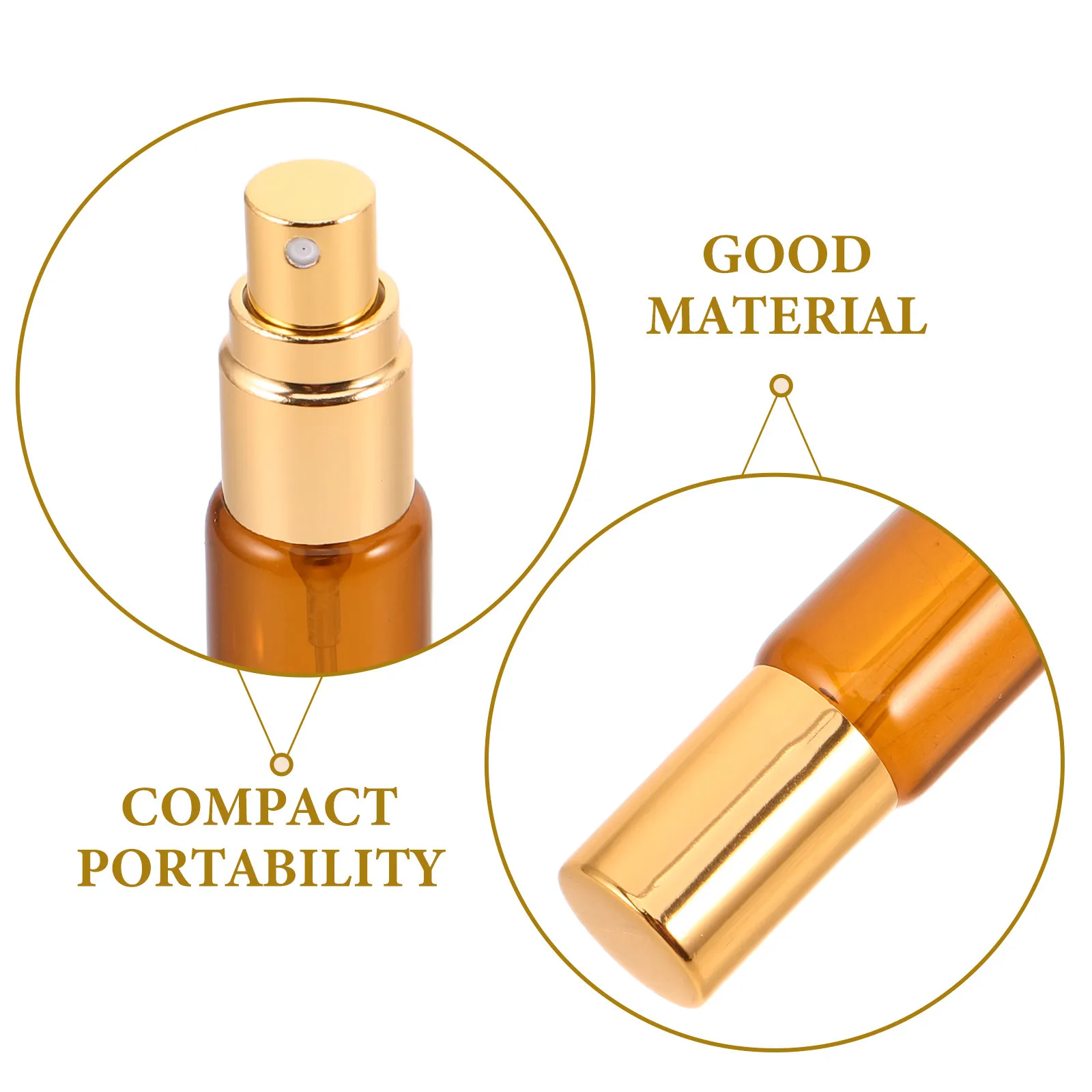 8Pcs Essential Oil Roller Bottles Refillable Amber Glass Dual Head Leakproof Perfume Spray Travel Mini Roller Bottle Set