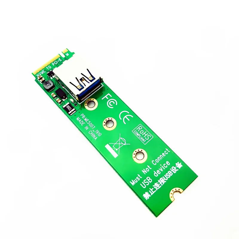 PCIE 라이저 M-키 NVME M.2-PCI Express X4 그래픽 카드 라이저, 30CM USB 케이블, PCIE 확장기 포트 확장 어댑터 라이저 케이블