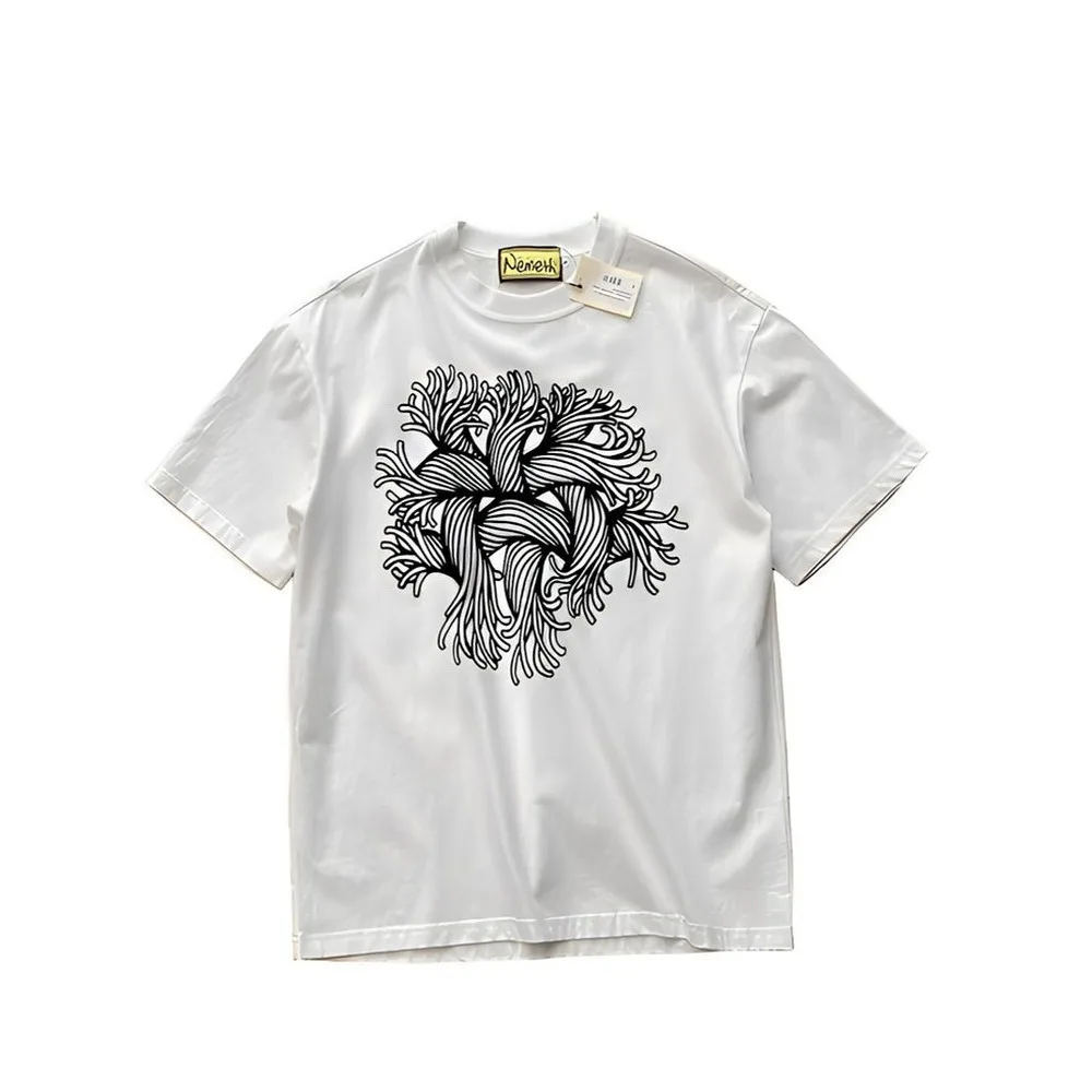 Christopher Nemeth 22ss Knot Printed Short Sleeved T-shirt Cotton