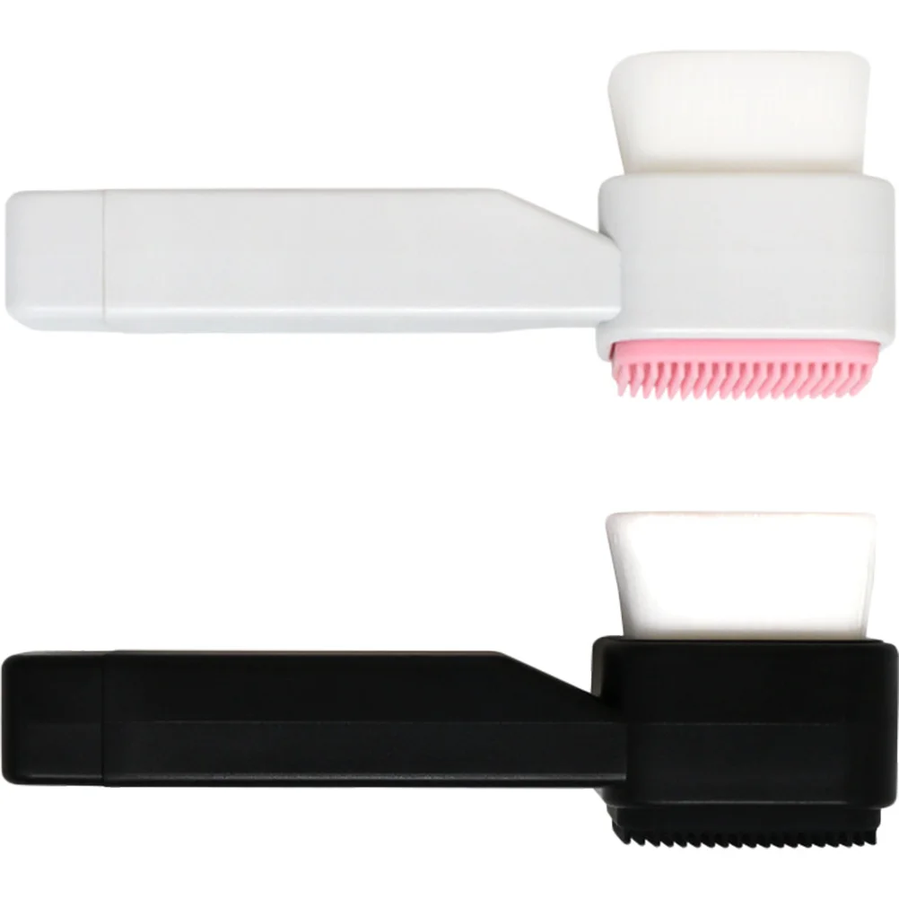 2 szt. Ręczna szczoteczka do oczyszczania twarzy, dwustronne narzędzie do głębokiego peelingu dla skóry wrażliwej, przenośna na podróże.