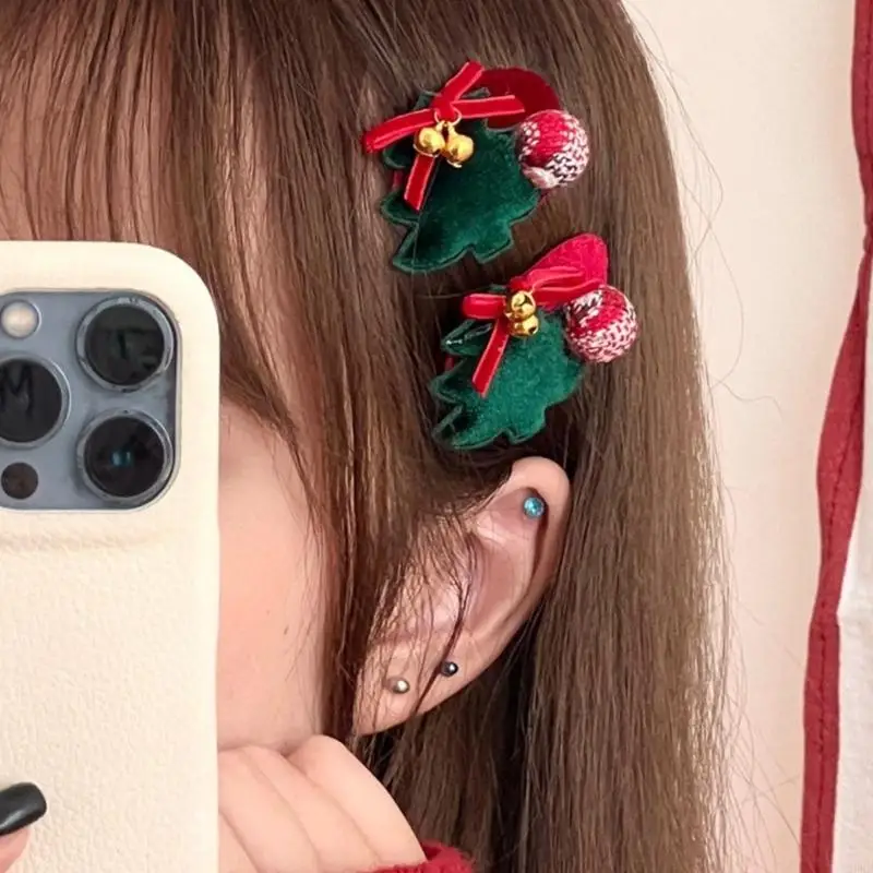 39bd lông Giáng sinh tóc Barrettes Tóc clip ngọt kẹp tóc Giáng sinh lông thú kẹp tóc Giáng sinh cho phụ nữ