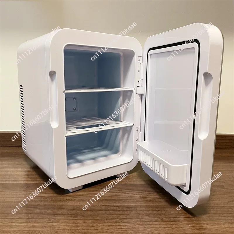 10 Liters Car Home Dual‑Purpose Refrigerator With Tempered Glass Panel,Heating And Cooling For Vehicle And Household Application