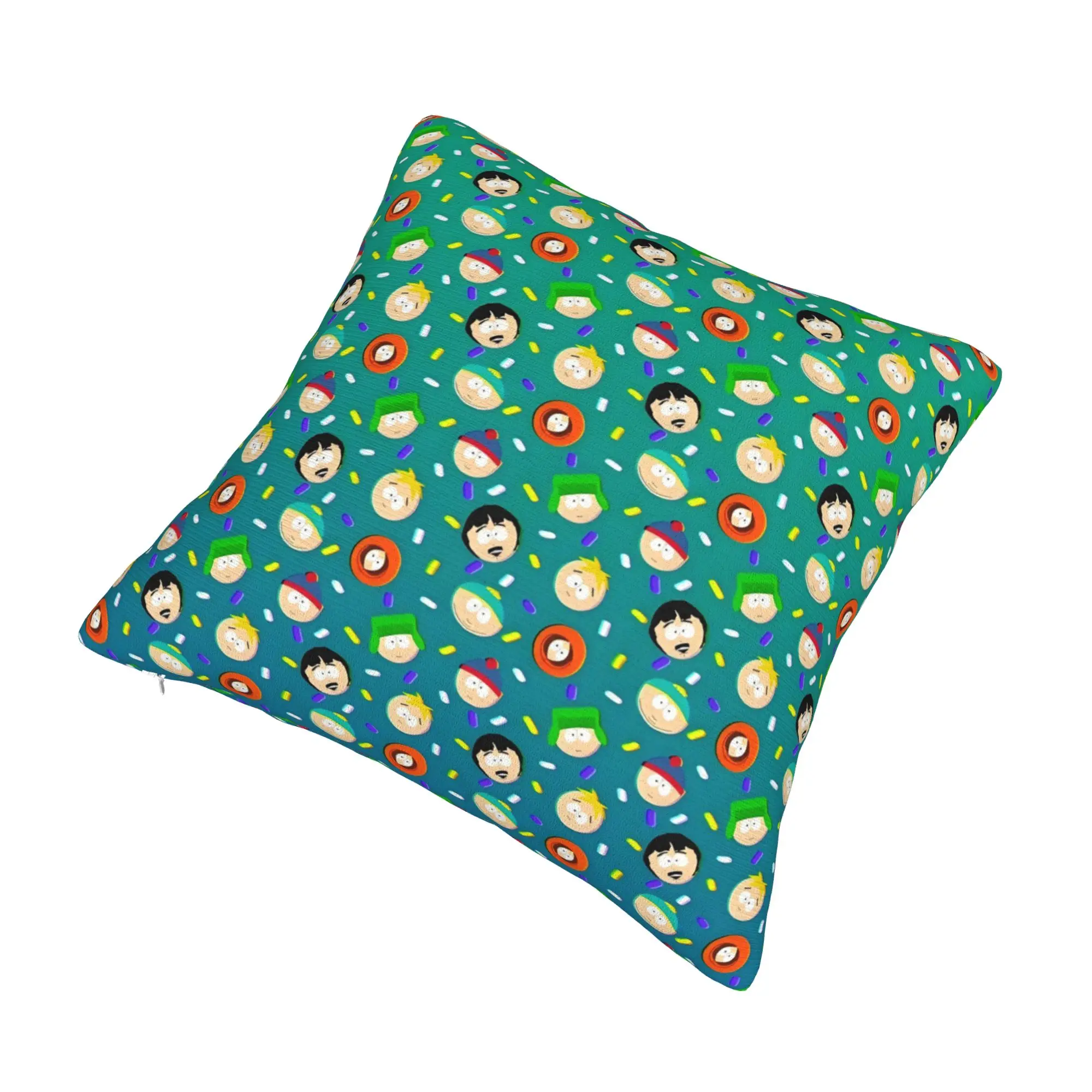 Cartoon South Parks Pillow Case Living Room Decoration Nordic Cute Pattern Cushion Decoration Salon Square Pillowcase