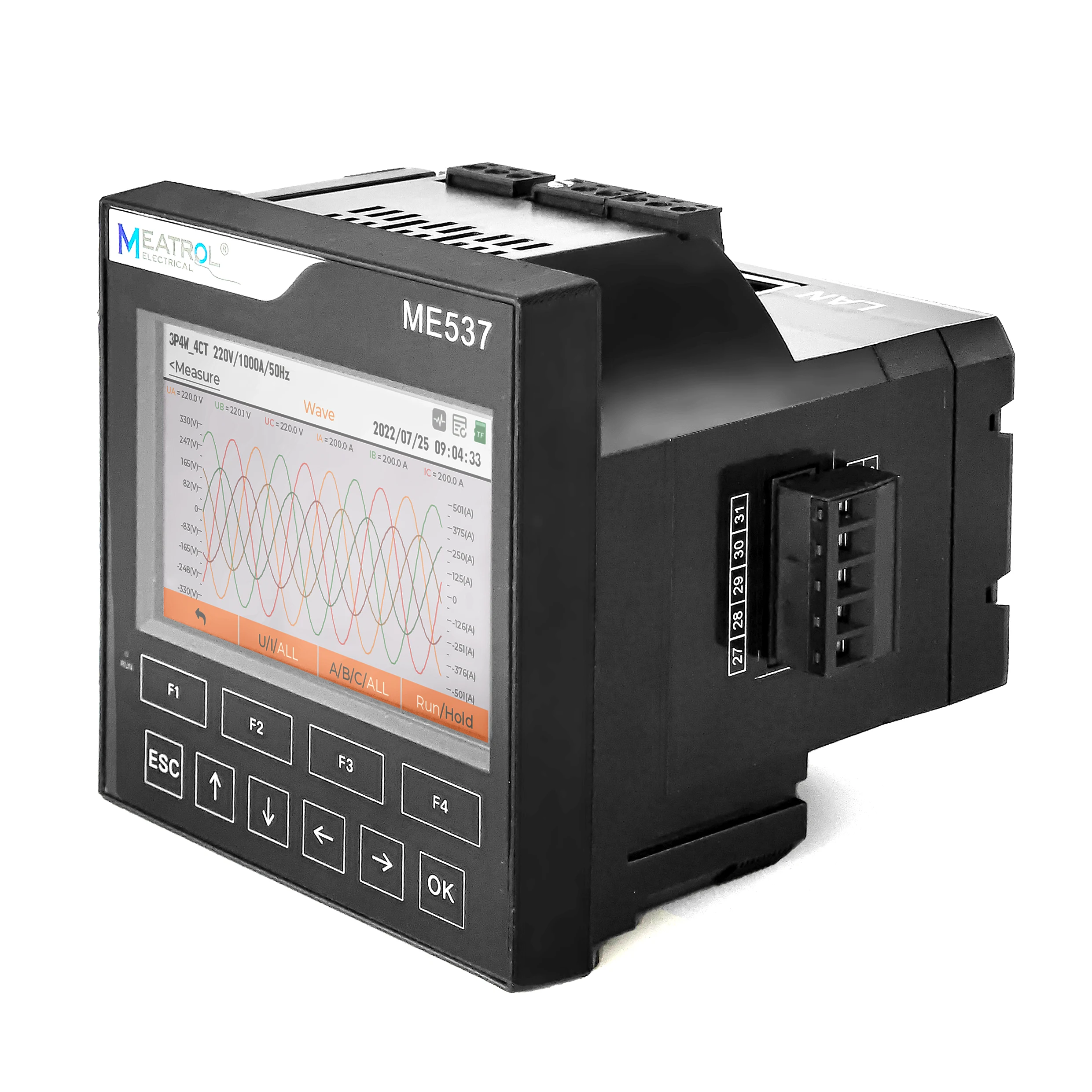 Electric Energy Monitoring Power Quality Ana lyzer ME537 Three Phase Power Quality Tester Energy