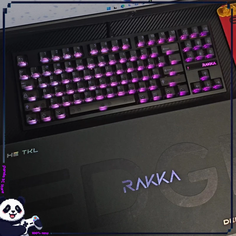 RAKKA EDGE80 Magnetic Switch Keyboard Mobius RGB 8000Hz All Aluminum Case Custom Cherry High Matte Translucent Keycap PC Esports