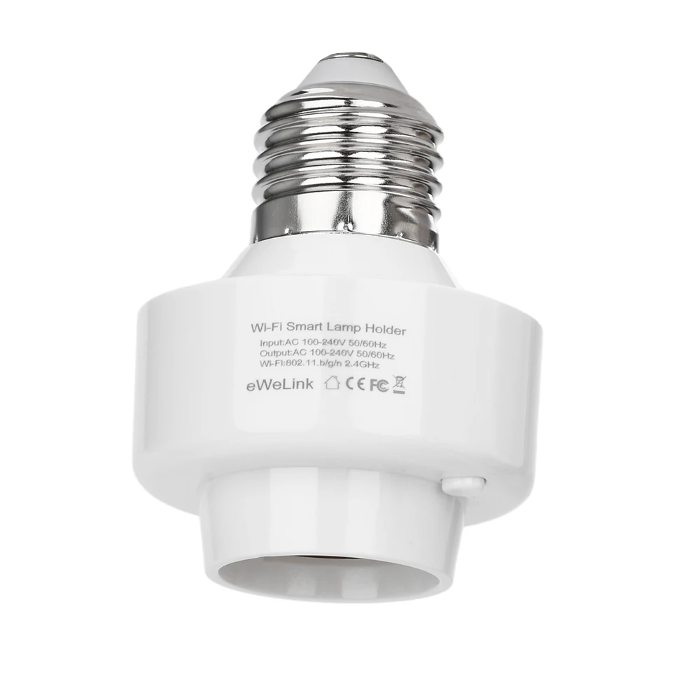 AC100-240V EWelink E26 E27 Lamp Holder Wifi APP Remote Control Smart Home Light Bulb Adapter Via Alexa Google Home Voice Control