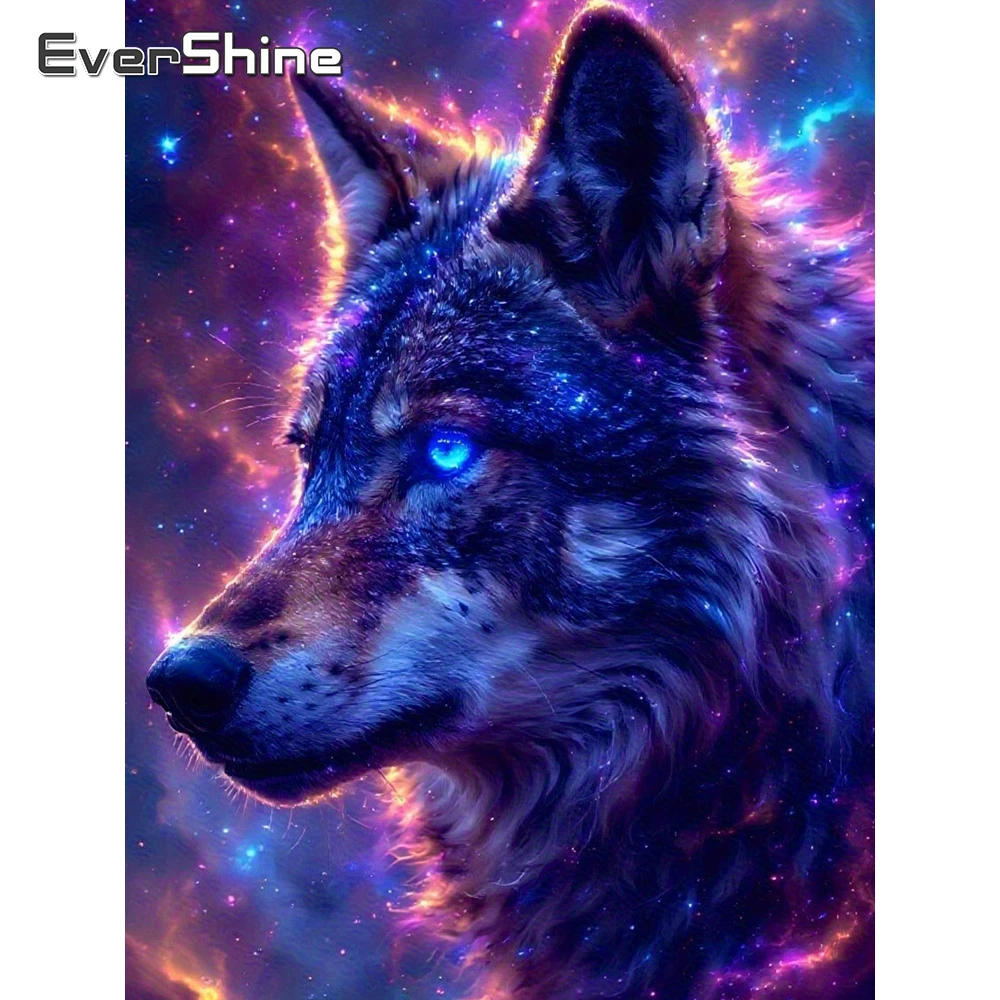 

Evershine алмазная живопись волк полная квадратная дрель мозаика животное 5D DIY комплект стразы вышивка звезды украшение дома