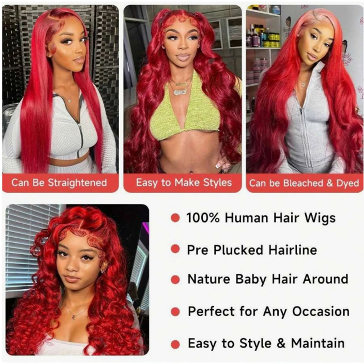 220 Density Deep Wave Red Wig Human Hair 30 Inch 13x4 Hd Lace Frontal Wig Pre Plucked Colored Curly Human Hair Wigs For Women