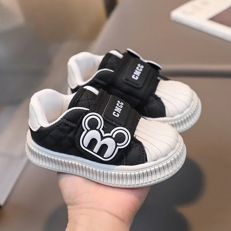

Children's Casual Shoes for Spring and Autumn Slip-on Shell Head and Breathable Toddler Girls' and Baby Boys' Sports Shoes H53
