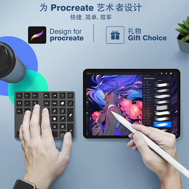 Small portable iPad for painting assistance