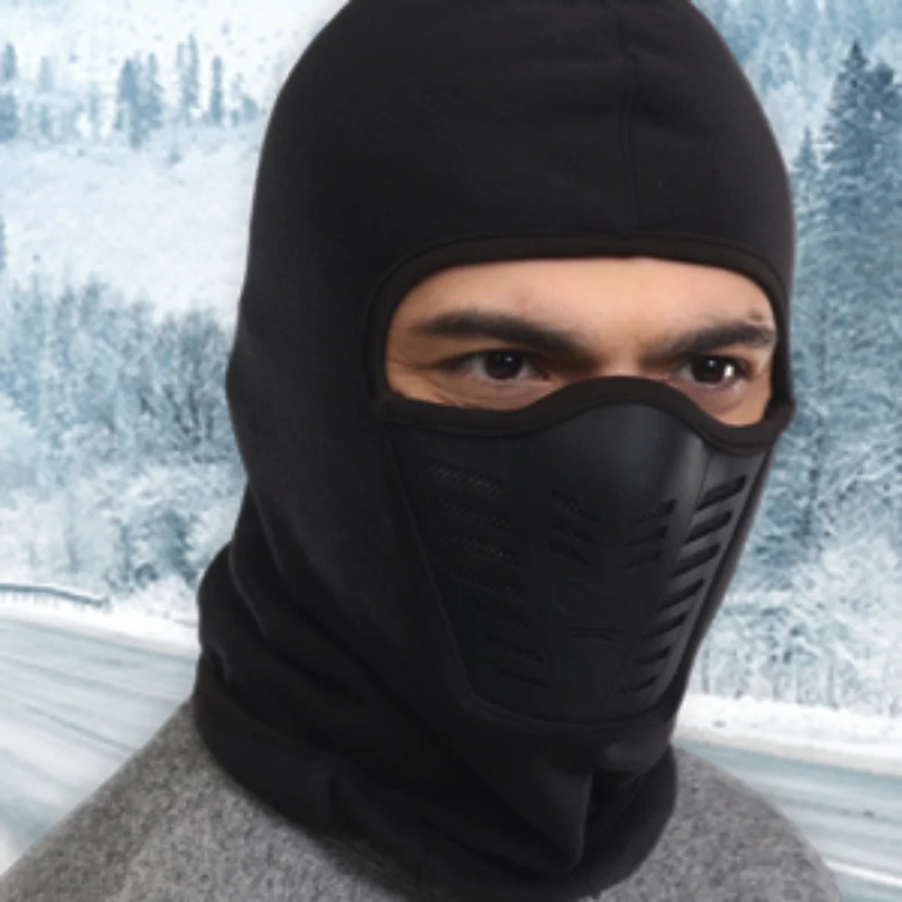 Windproof Fleece Balaclava Face Mask for Men - Stay Warm and Protected in Cold Weather Skiing and Outdoor Activities