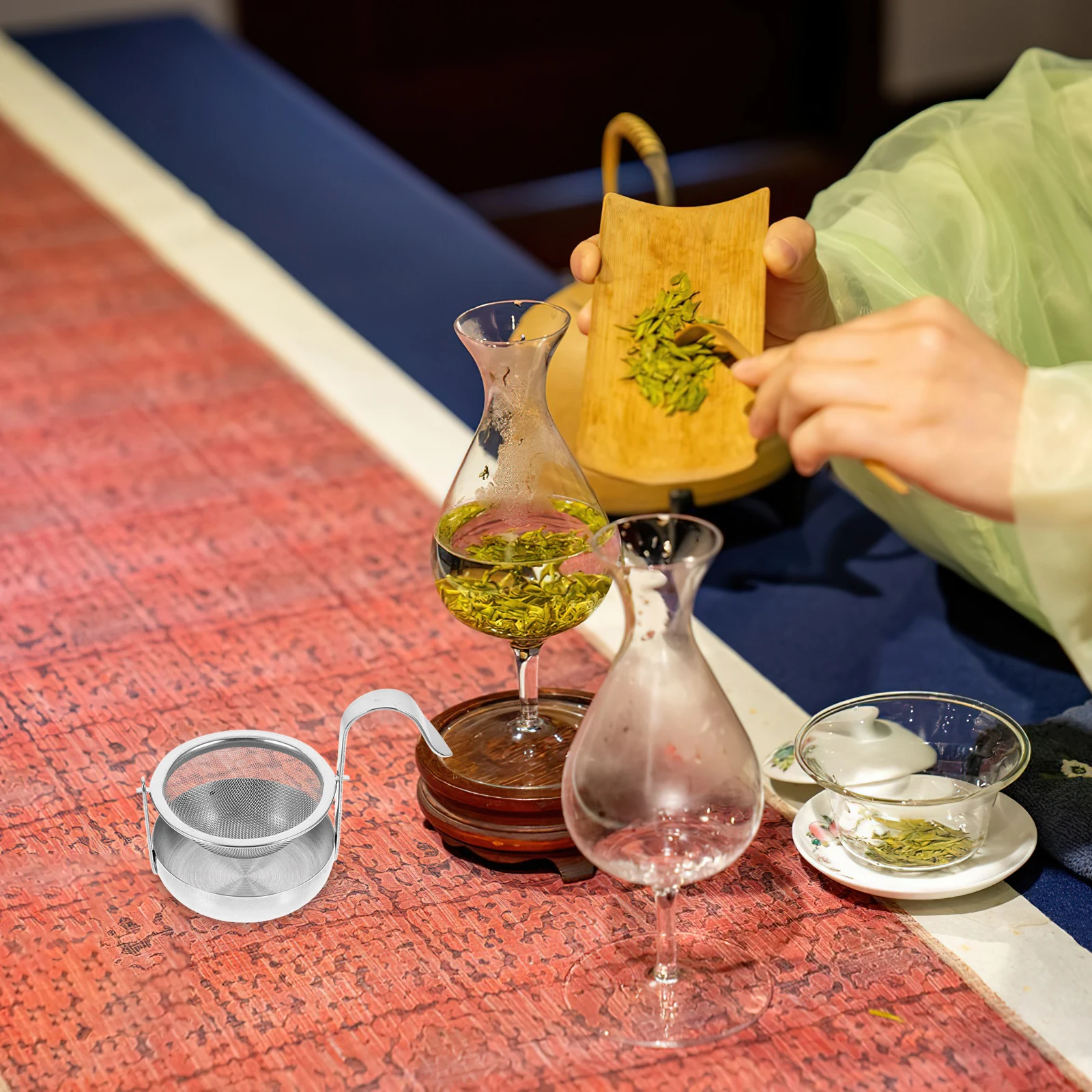 

1Pcs Stainless Steel Fine Mesh Tea Strainer Portable Reusable Tea Filter Teapot Mug Cup Filter Teapot Strainer