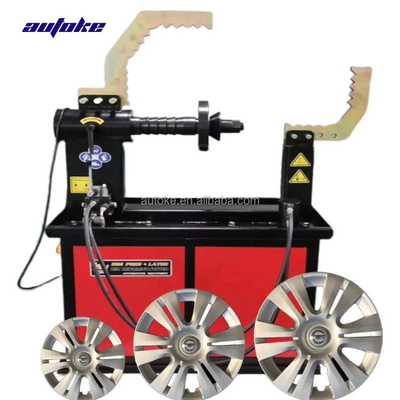 

ATK-695 Hydraulic Wheel Rim Straightening Machine Automatic Repair With Lathe And Polish