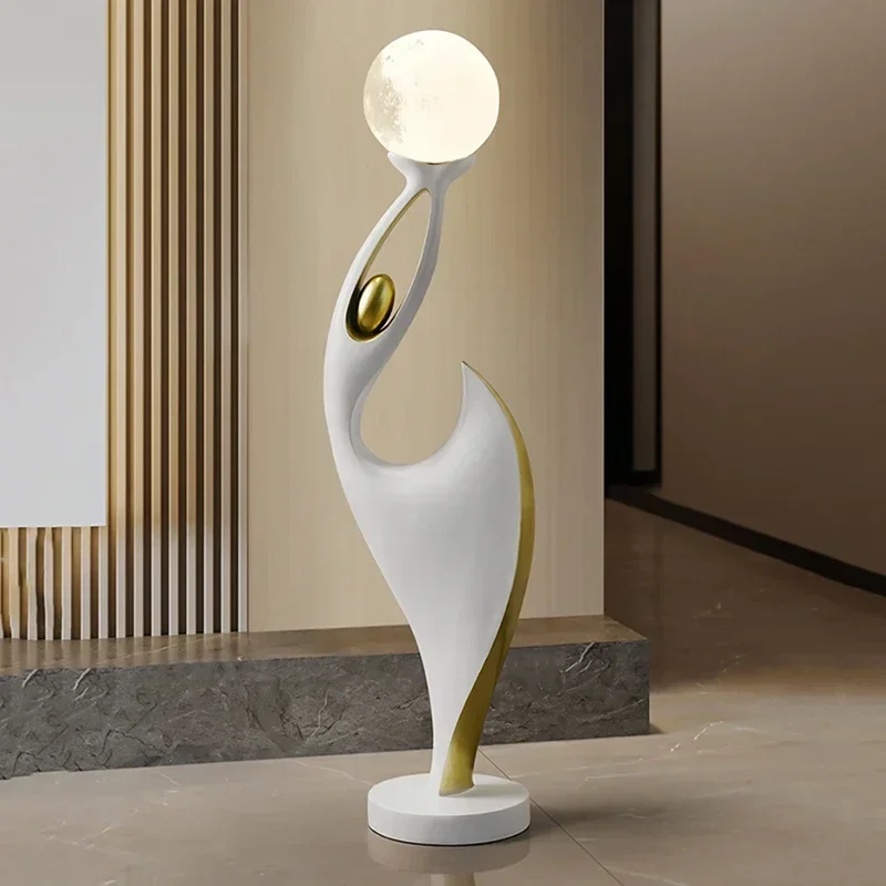 Home Decor Large Indoor Floor Decoration Modern Art Abstract Figure Sculpture Light Luxury Home Soft Decoration