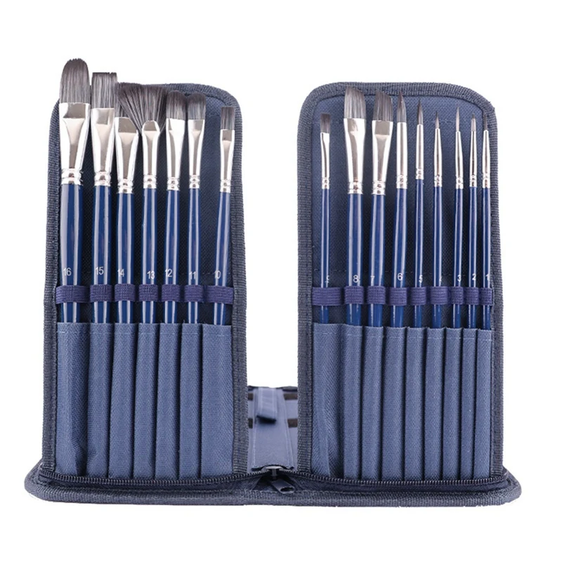 Paint Brush Set Artist Paint Brush Set Hair &16 Different Sizes,For Arts Crafts Supplies Or Beginners&Professionals