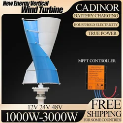 Electricity Generation 3000W 48V Vertical Wind Turbine Generator for Home Free Energy Wind Power Windmill Permanent Maglev