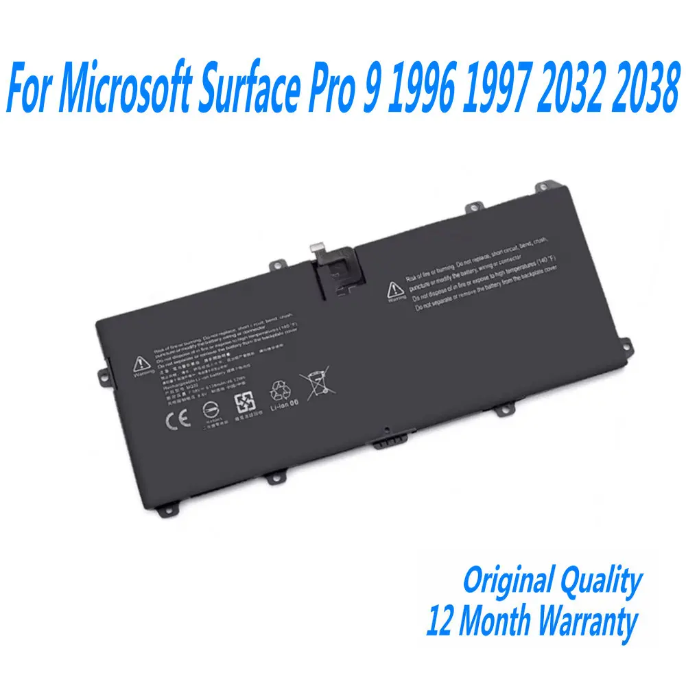 7.58V 6138mAh 46.52Wh MQ20 DYNM04 Laptop Battery For Microsoft Surface Pro 9 1996 1997 2032 2038 Series M1163985-018