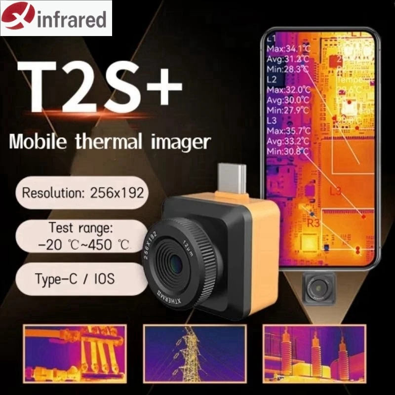 InfiRay T2L T2S Plus telefon komórkowy kamera termowizyjna obwód PCB awaria narzędzie testowe termometr kamera do androida termiczny type-c