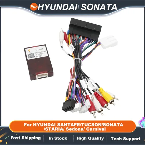 Imagen 2 del producto Para HYUNDAI SANTAFE/TUCSON/SONATA/STARIA/ Sedona/Carnival Radio de coche Canbus Box decodificador HY-SS-04 con arnés de cableado de 16 pines