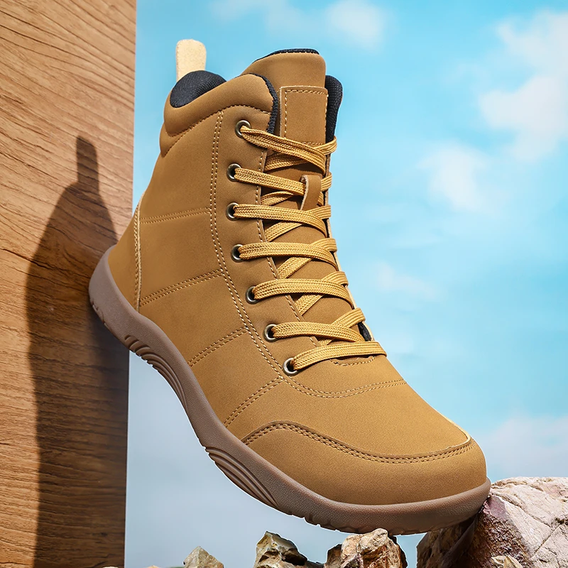 

Couples Wide Toe Barefoot Shoes Men Walking Shoes Outdoor Men's Hiking Boots High Top Trekking Sneakers Women's Sports Sneakers