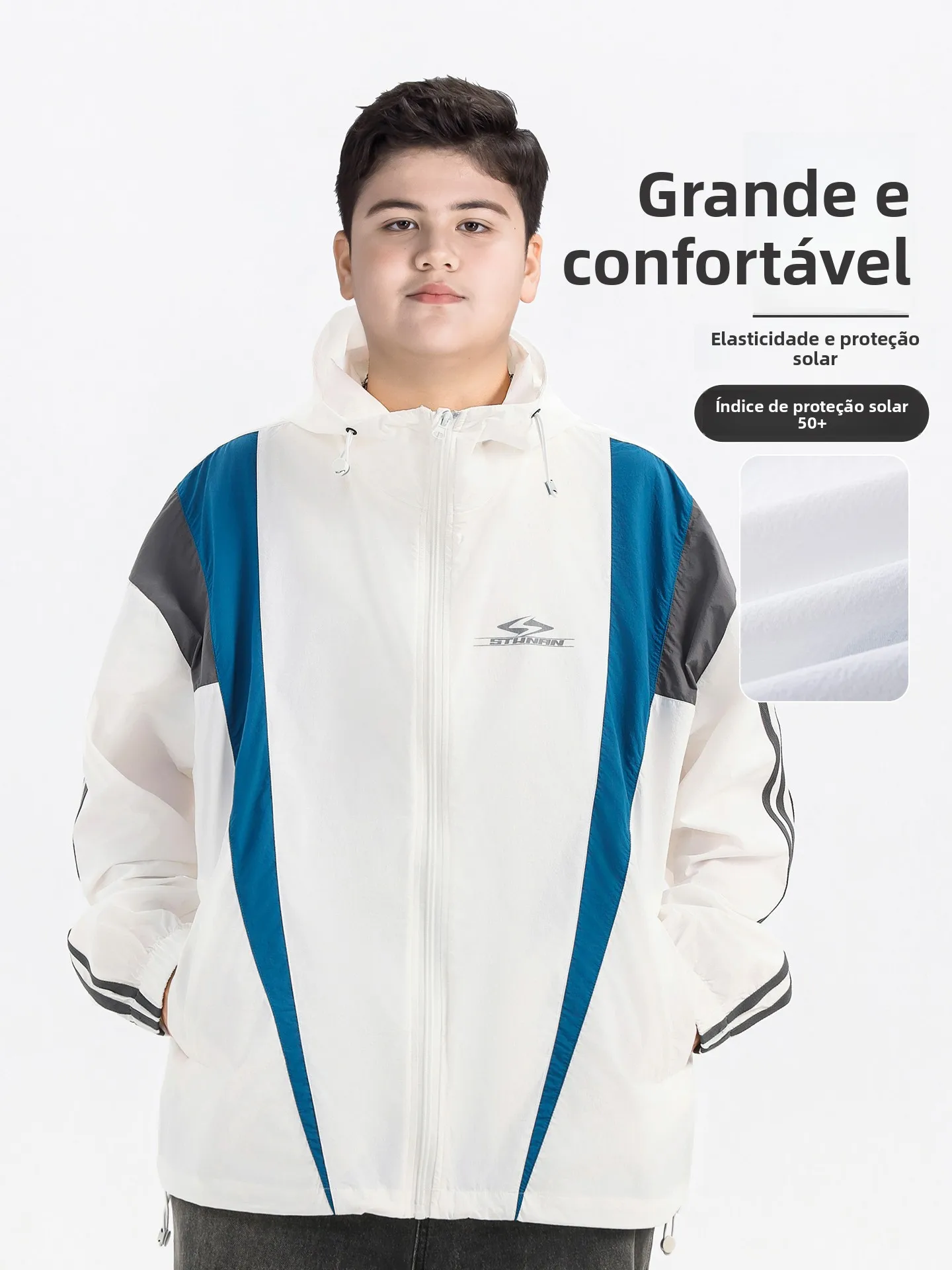 plus-size-boys'-sun-protection-clothing-uv-protection-ice-silk-outerwear-summer-loose-fit-long-sleeve-hooded-sporty-style