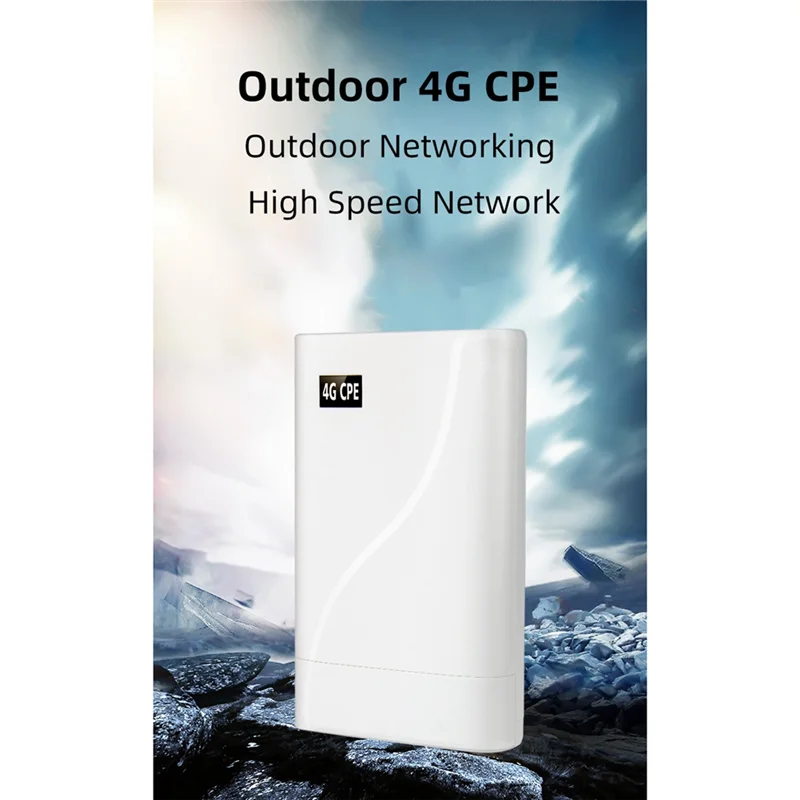 Wasserdichter 4G CPE-WLAN-Router für den Außenbereich, 300 Mbit/s, kabellos zu kabelgebunden, 4G-WLAN-Router, WLAN-Repeater, POE-Strom, einfach zu bedienen, US-Stecker
