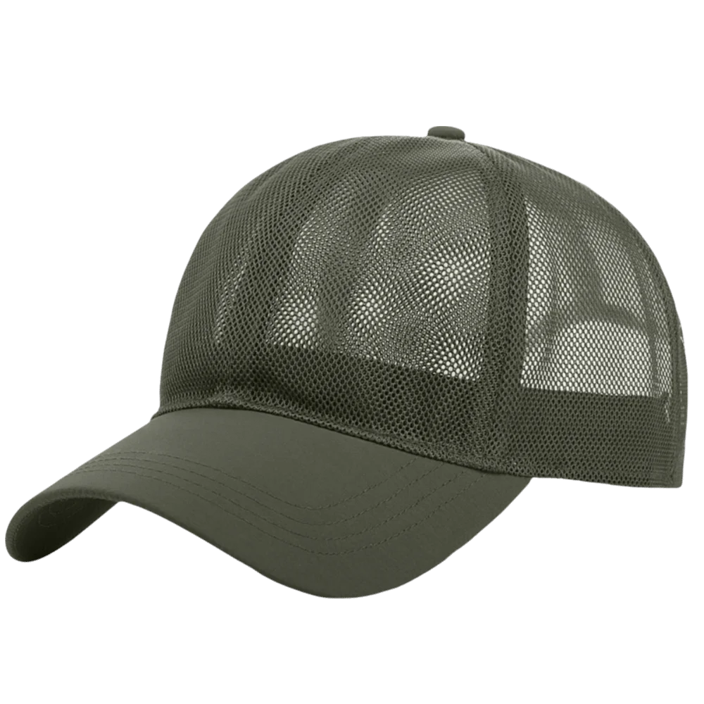 Adjustable Full Mesh Baseball Cap Sun Protection Openwork Quick Dry Baseball Cap Soild Color Polyester Breathable Mesh Cap Golf
